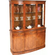 Triple Bow Fronted Display Cupboard