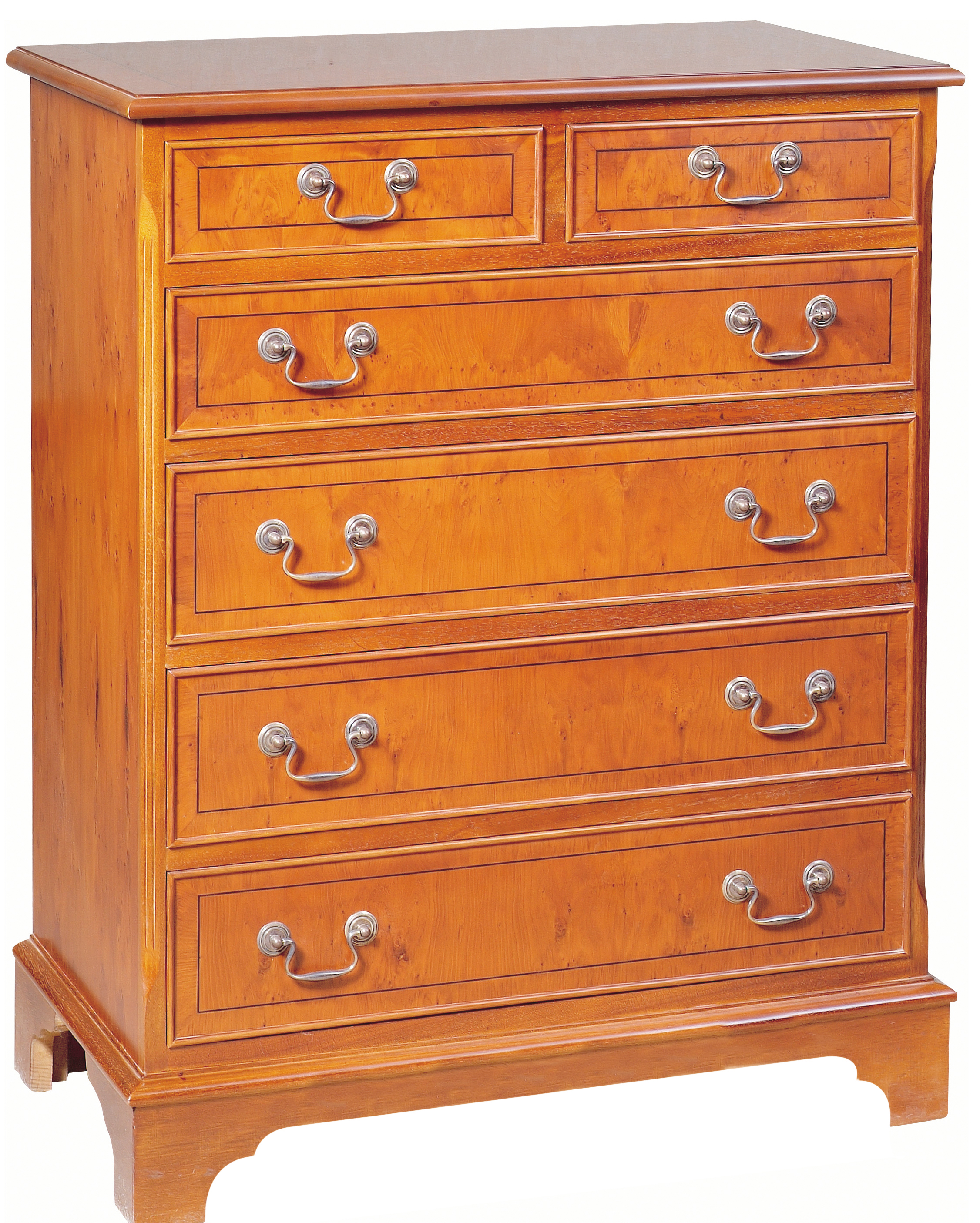6 Drawer Inlaid Chest Chests Of Drawers